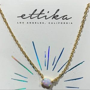 Ettika Kyocera Opal & 18kt Gold Plated Necklace